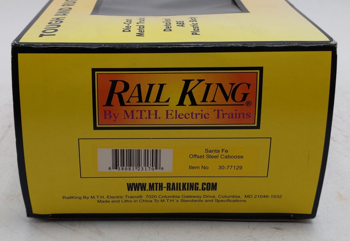 MTH 30-77007 O Gauge Santa Fe RailKing Offset Steel Caboose Car #2243 NIB