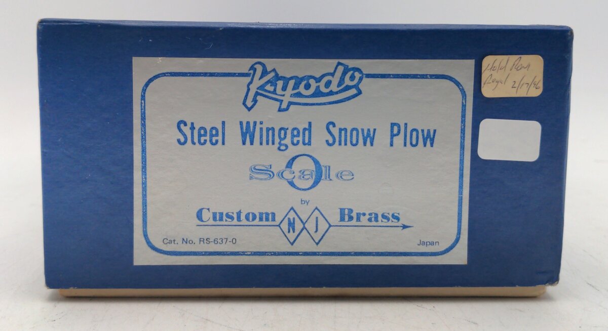 NJ Custom Brass RS-637-0 O BRASS G&A Steel Winged Snow Plow -2 Rail/Box