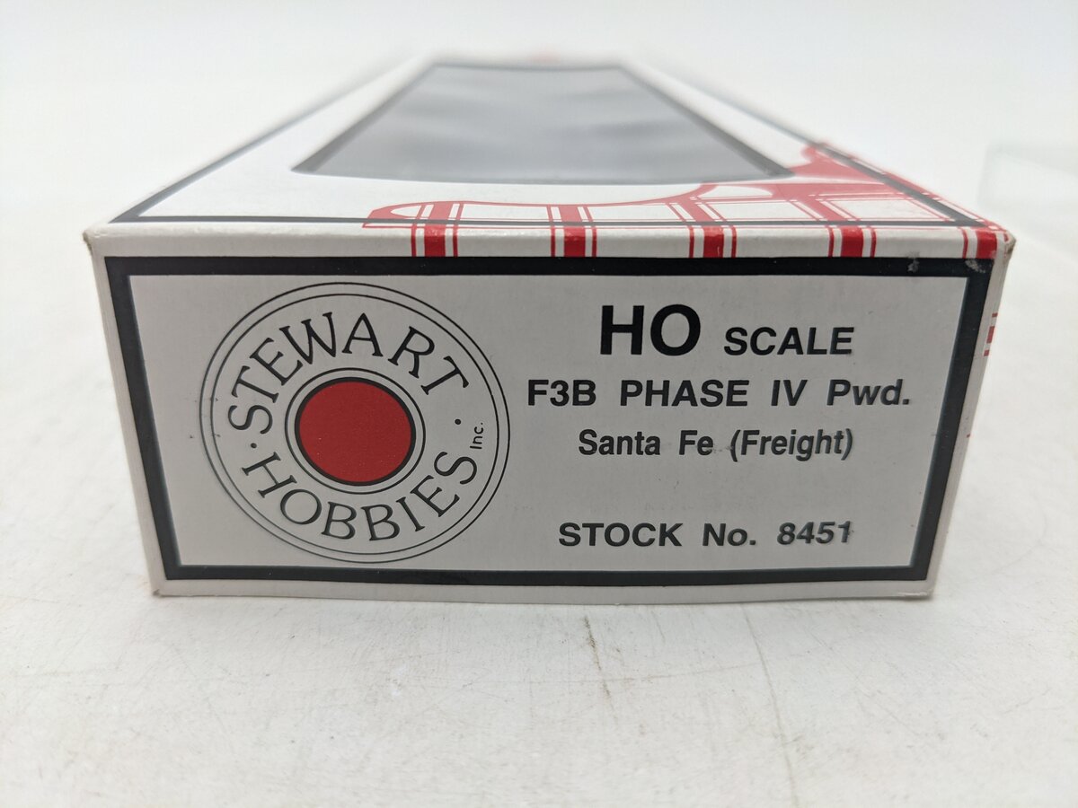 Stewart 8451 HO Santa Fe F3B Phase IV Powered Diesel Locomotive EX/Box