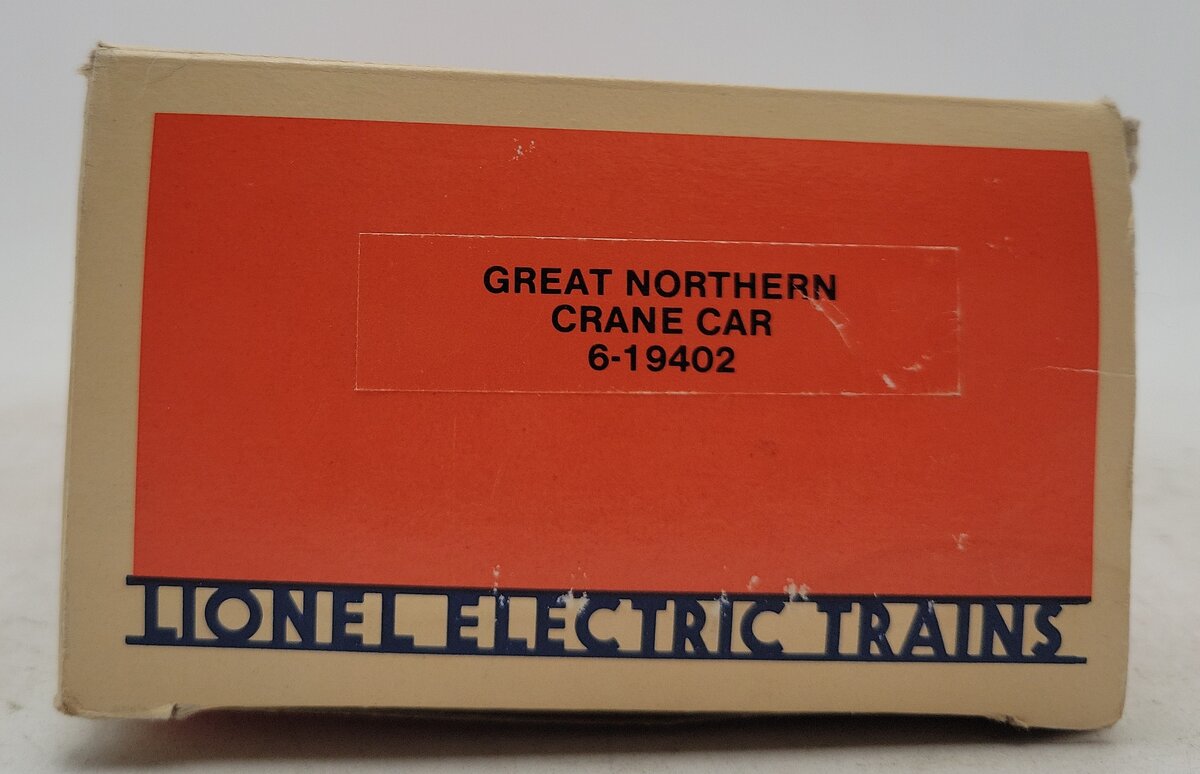 Lionel 6-19402 O Gauge Great Northern Crane Car #19402 EX/Box