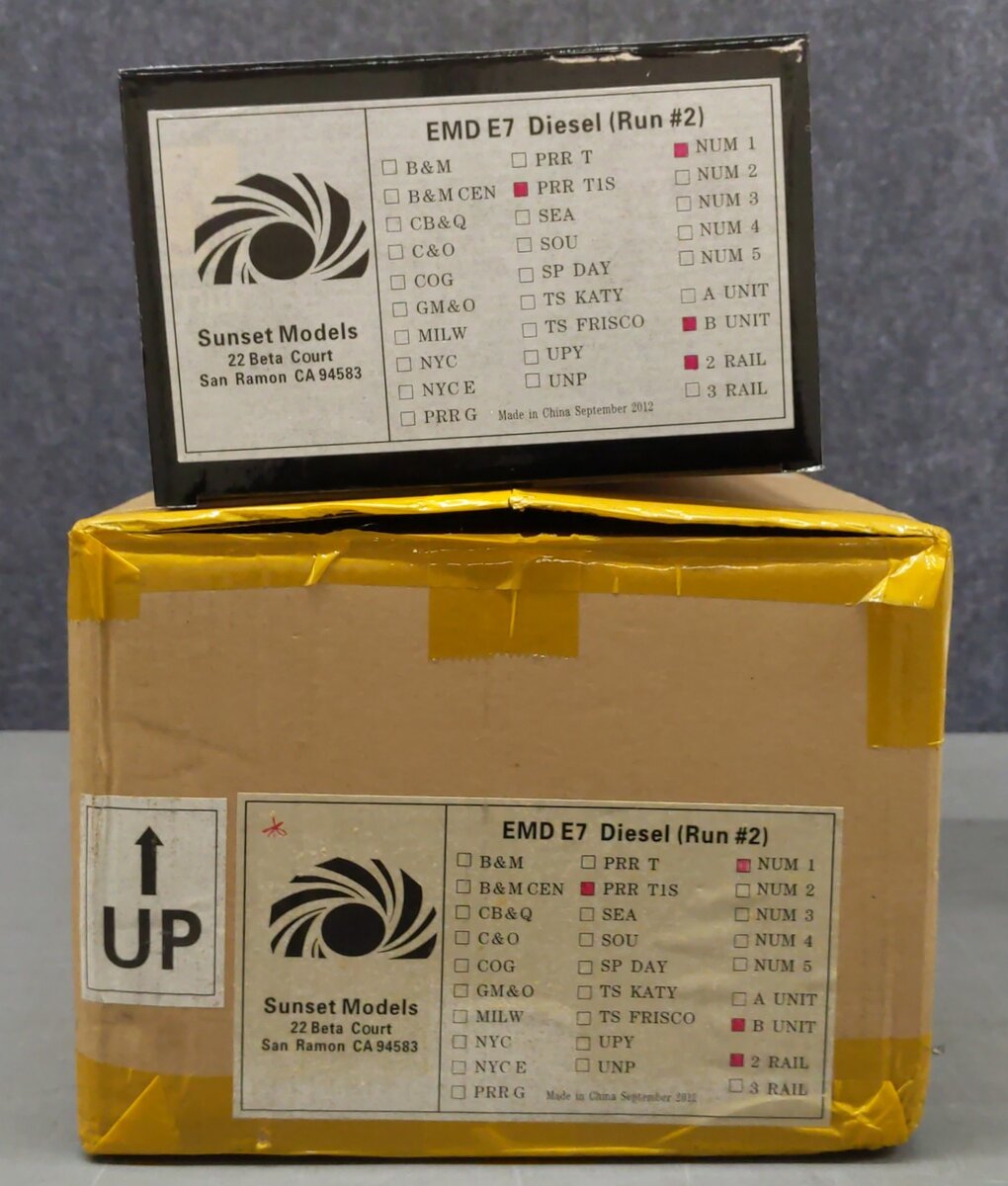 Sunset Models O PRR EMD E7 B-Unit Diesel Engine (Run #2) #5842 -2 Rail NIB