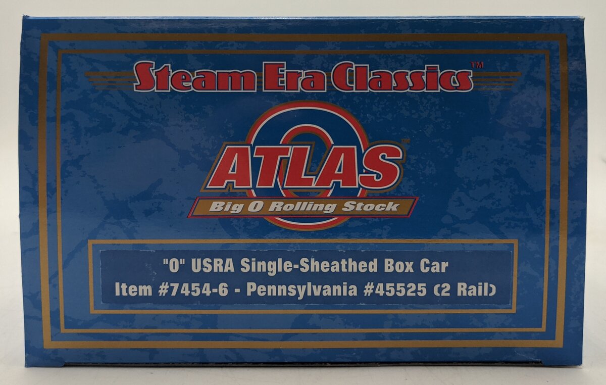 Atlas 7454-6 O Pennsylvania Railroad USRA Single-Sheathed Boxcar #45525 (2-Rail) NIB