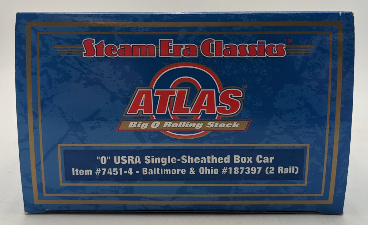 Atlas 7451-4 O Baltimore & Ohio USRA Single-Sheathed Boxcar #187397 (2-Rail) NIB