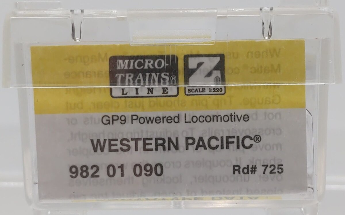Micro-Trains 98201090 Z Western Pacific EMD GP9 Powered Diesel Locomotive #725 EX/Box