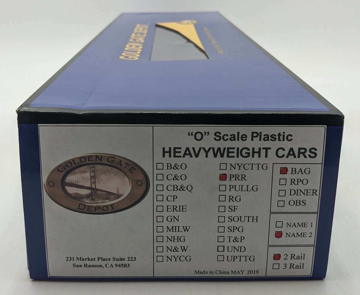 Golden Gate Depot O Scale 2-Rail Pennsylvania RR Heavy Weight Baggage Car #6050 EX/Box