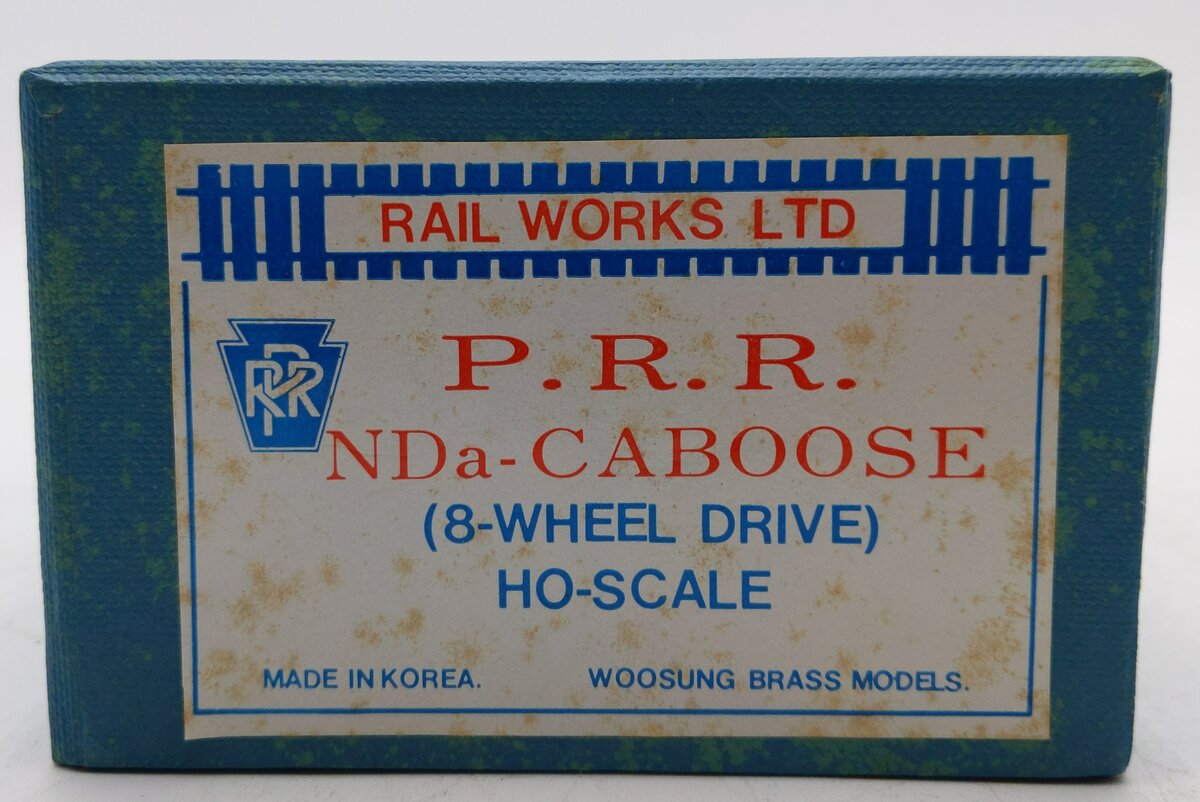 Rail Works HO Brass PRR 8-Wheel Dive NDa-Caboose - Unpainted EX/Box