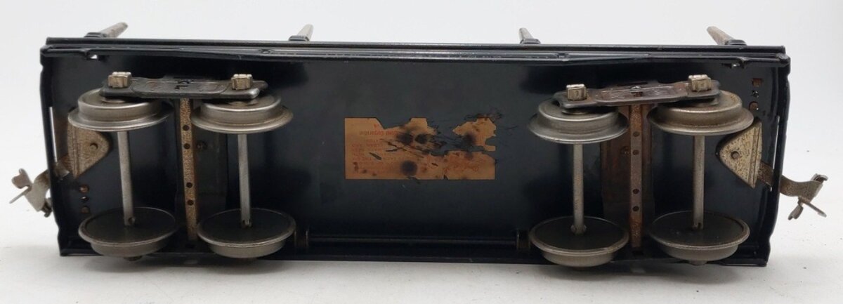 MTH 10-1072 Standard Gauge 211 Black Tinplate Flat Car with Load VG