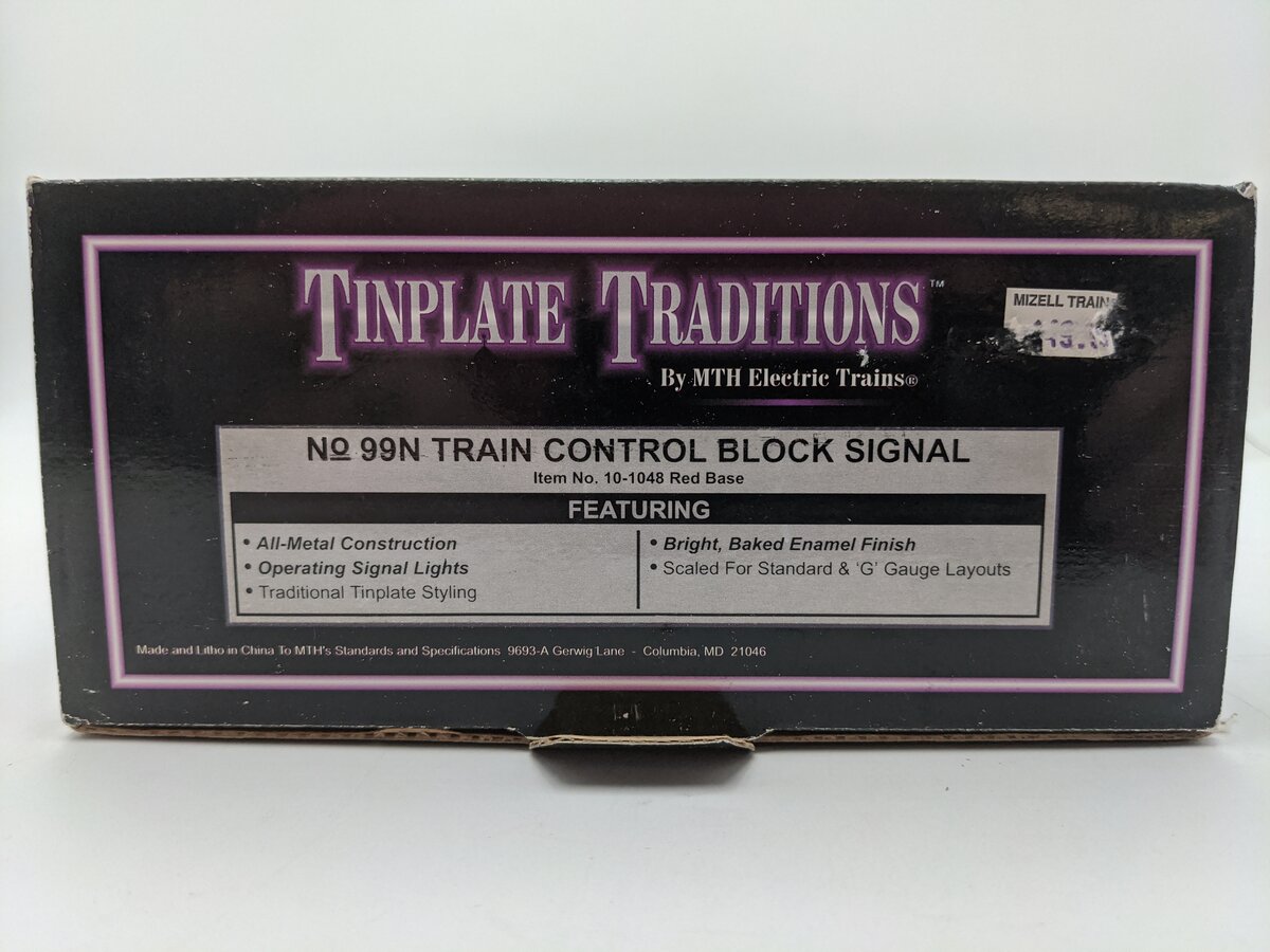 MTH 10-1048 Standard Gauge No. 99 Train Control Block Signal EX/Box