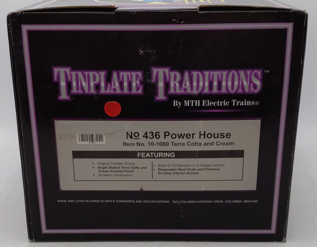 MTH 10-1080 #436 Small Tinplate Powerhouse LN/Box