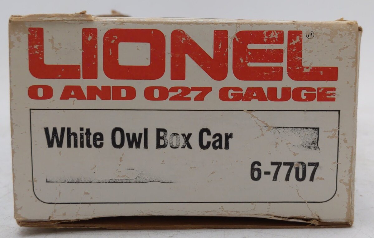 Lionel 6-7707 O Gauge White Owl Cigar Boxcar EX/Box