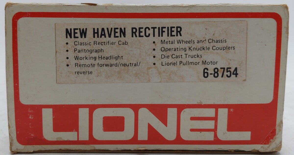 Lionel 6-8754 O Gauge New Haven Rectifier Electric Locomotive VG/Box