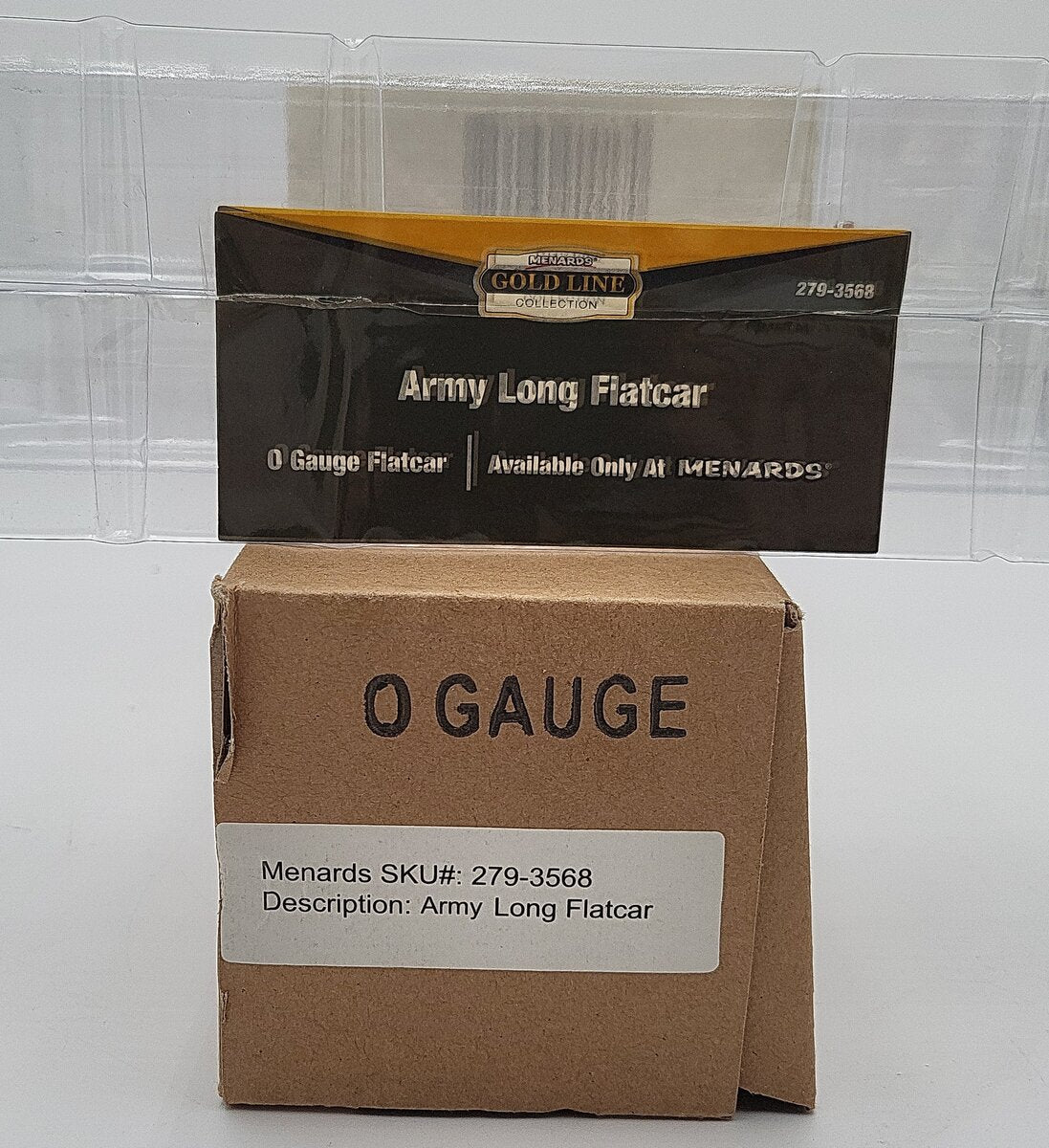 Menards 279-3568 O Army Long Flatcar EX/Box