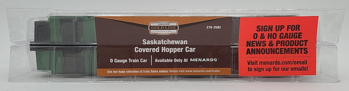 Menards 279-3582 O Gauge Saskatchewan Covered Hopper Car EX/Box