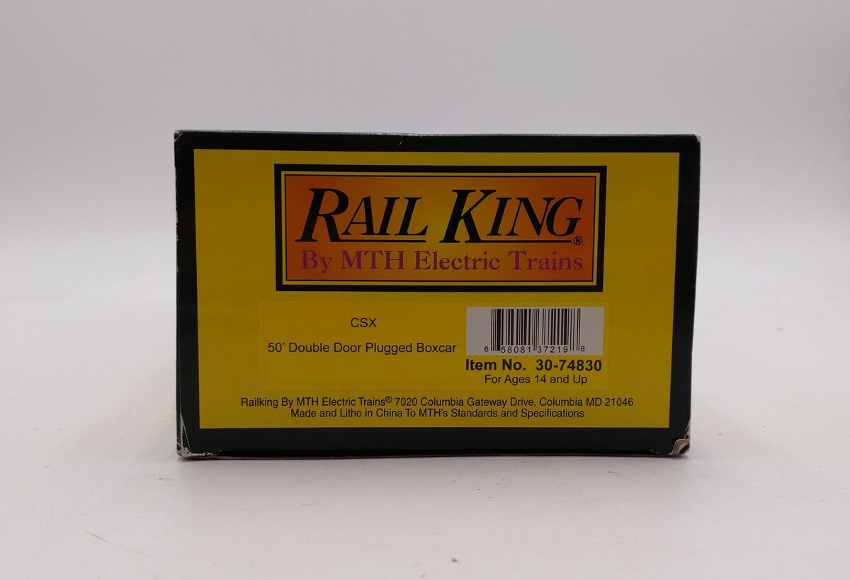 MTH 30-74830 O CSX 50' Double Door Plugged Boxcar #361308