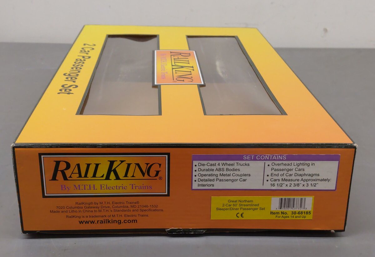 MTH 30-68185 O Gauge Empire Builder Passenger Cars (Set of 2) EX/Box