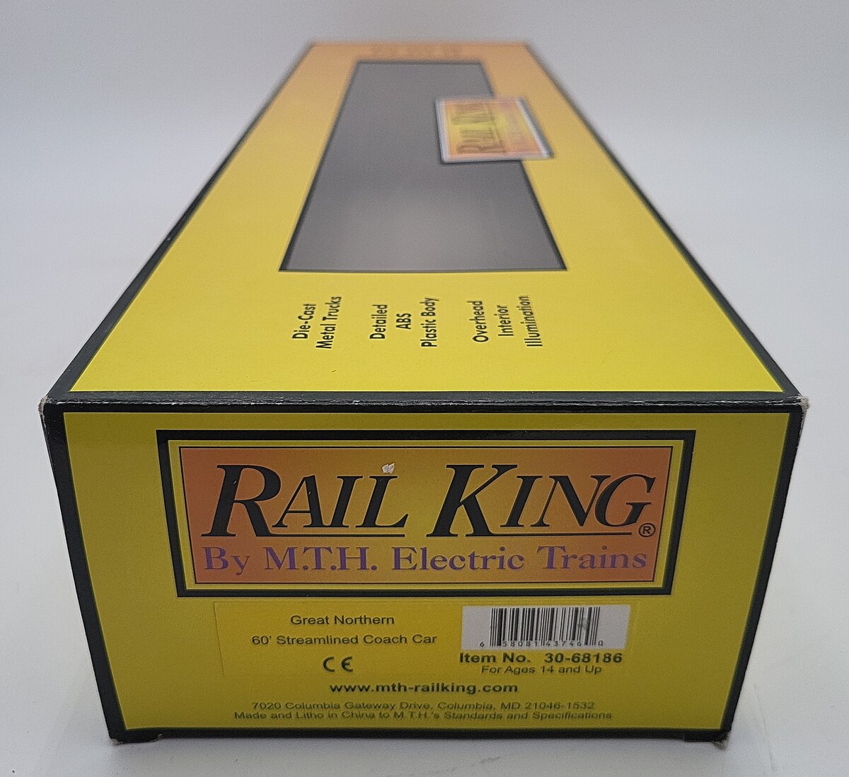 MTH 30-68186 Great Northern 60' Streamlined Coach Car #1228 LN/Box