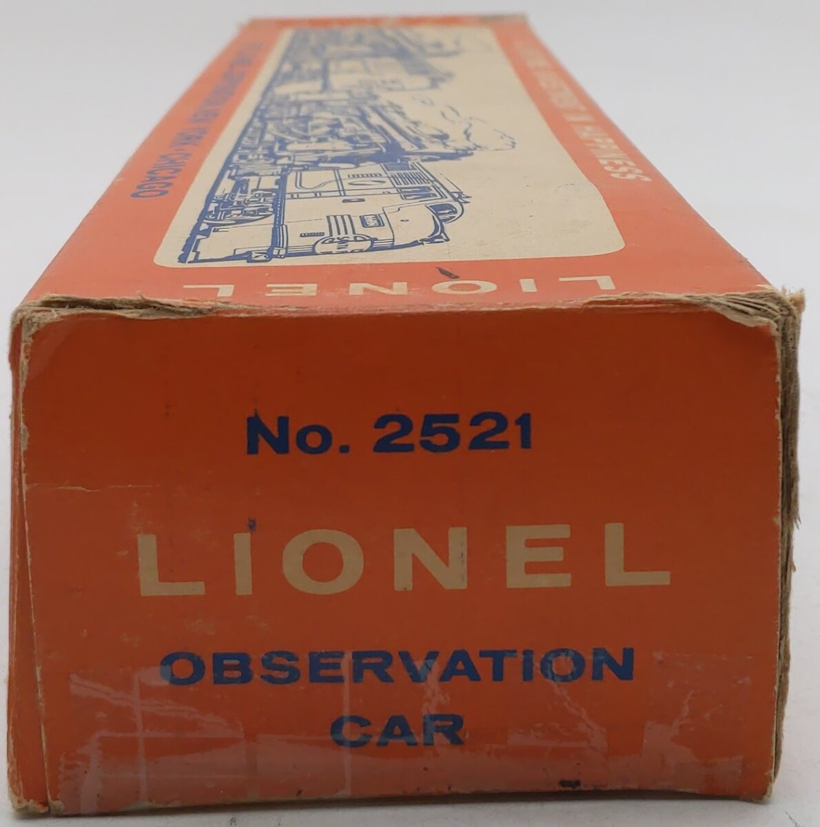 Lionel 2521 Vintage O President McKinley Gold Stripe Aluminum Observation Car VG/Box