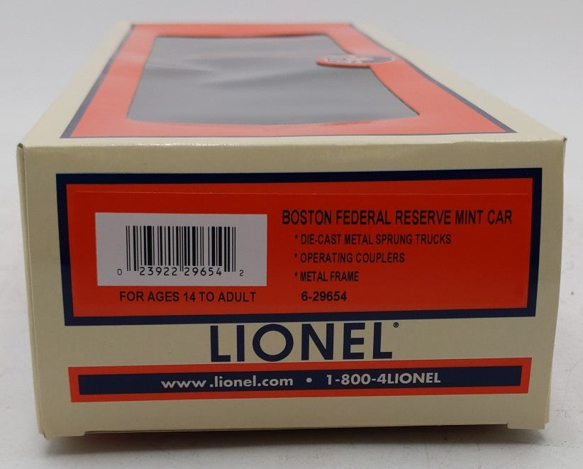 Lionel 6-29654 Boston Federal Reserve Mint Car LN/Box