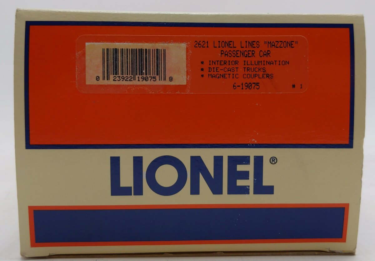 Lionel 6-19075 O Gauge Lionel Lines "Mazzone" Passenger Car #2621 EX/Box