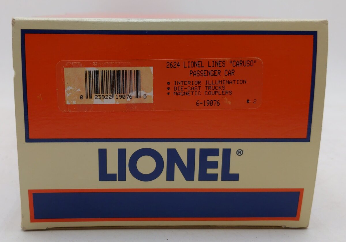 Lionel 6-19076 O Gauge Lionel Lines "Caruso" Passenger Car #2624 EX/Box