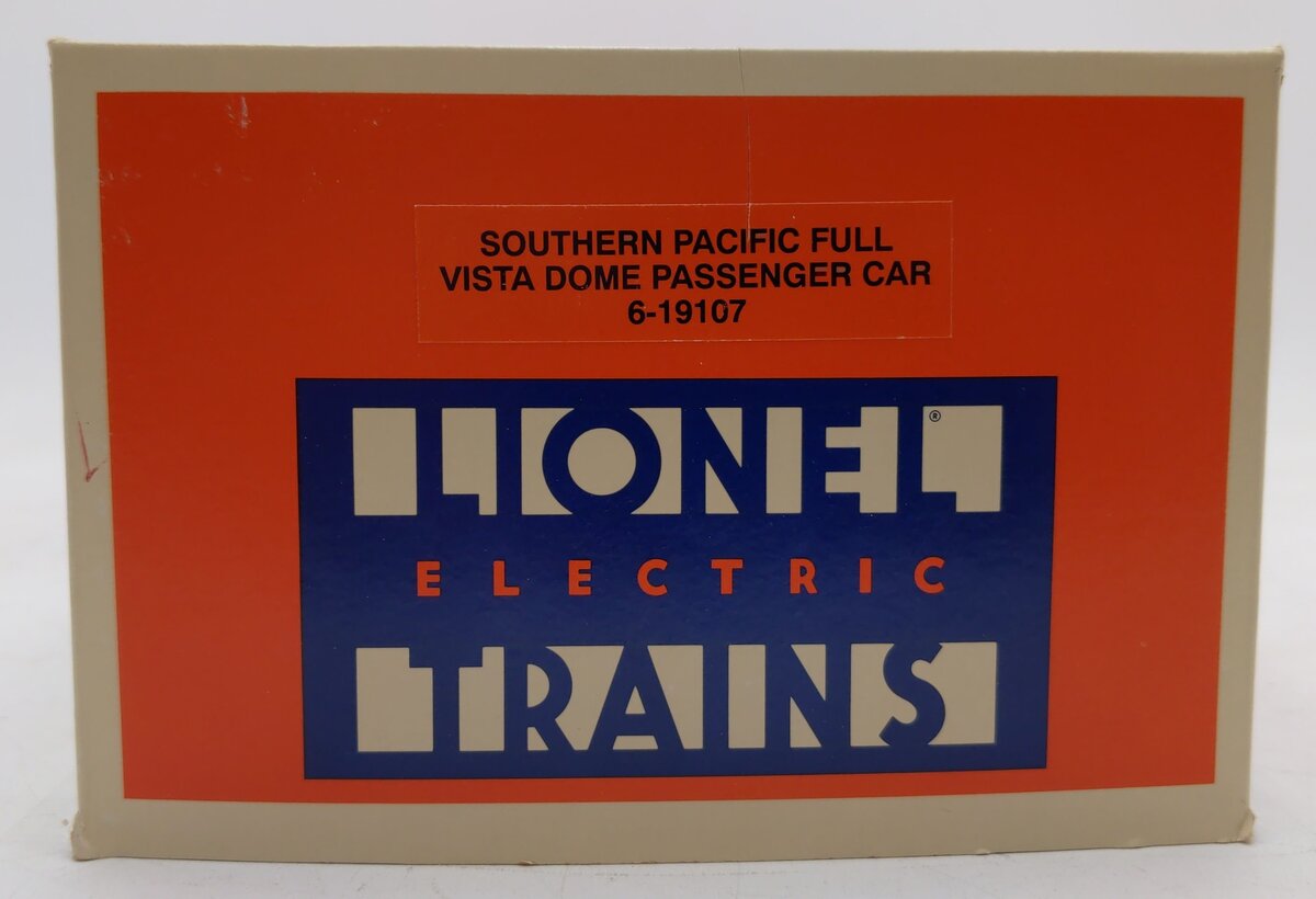 Lionel 6-19107 O Gauge Southern Pacific Daylight Full Vista Dome Passenger Car EX/Box