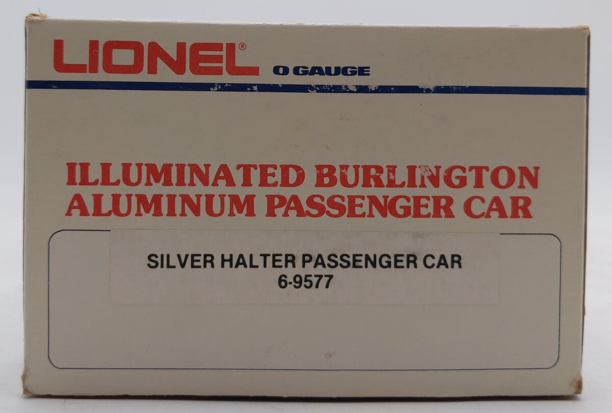 Lionel 6-9577 O Gauge Burlington "Silver Halter" Aluminum Passenger Coach EX/Box