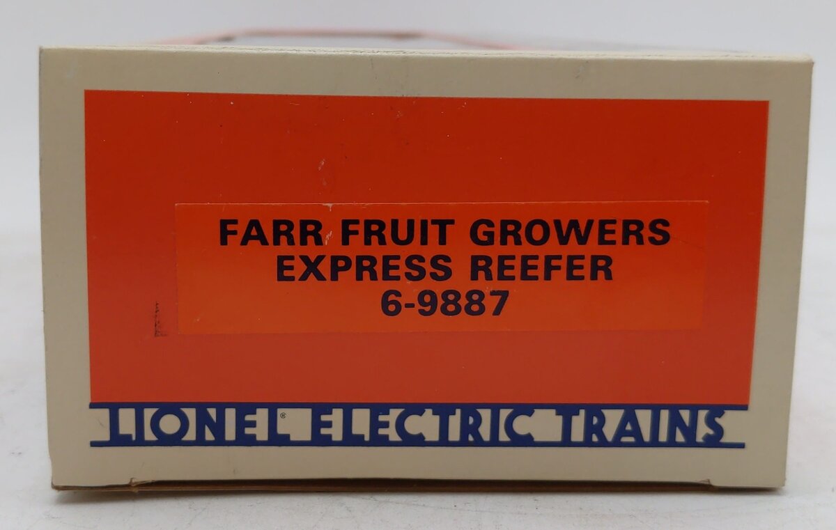 Lionel 6-9887 O Gauge FARR Fruit Growers Express Refrigerator Car #9887 EX/Box