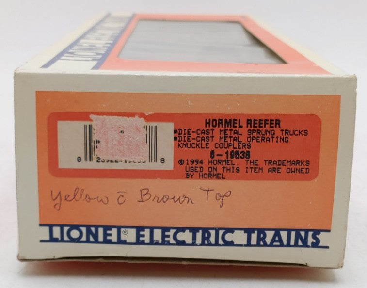Lionel 6-19538 O Gauge Hormel Billboard Reefer Car #102 LN/Box