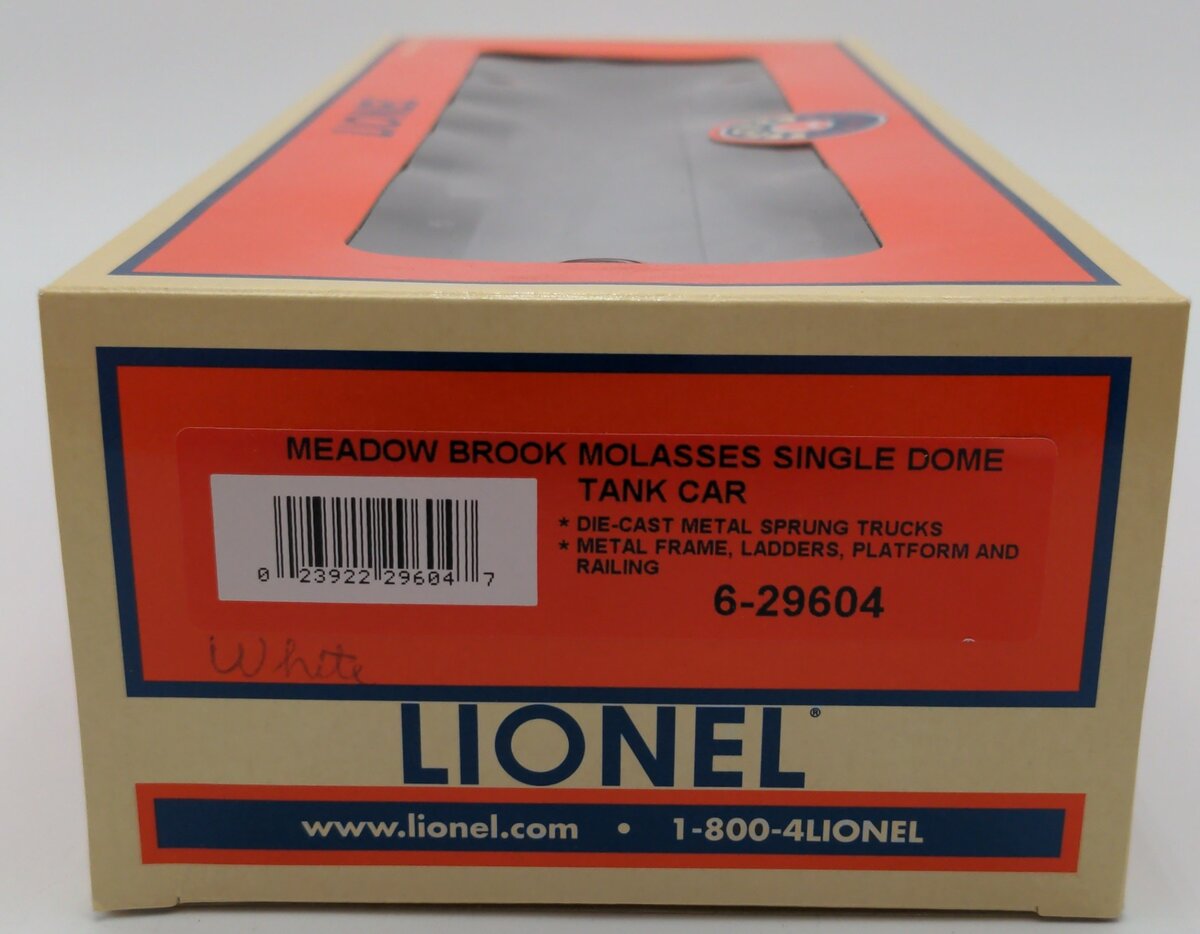 Lionel 6-29604 O Meadow Brook Molasses Single Dome Tank Car #29604 EX/Box
