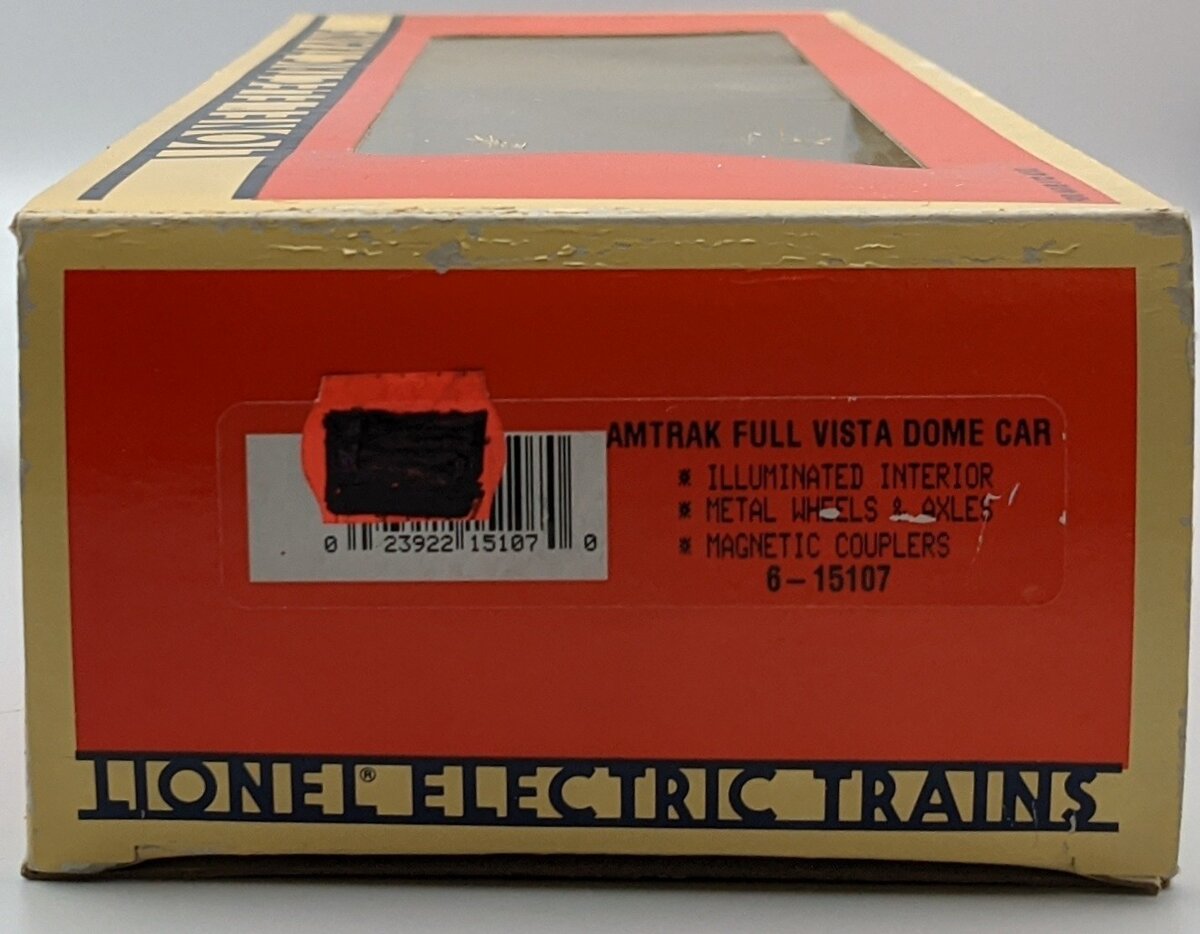 Lionel 6-15107 O Gauge Amtrak "Prairie View" Full Vista Dome Car #15107 LN/Box