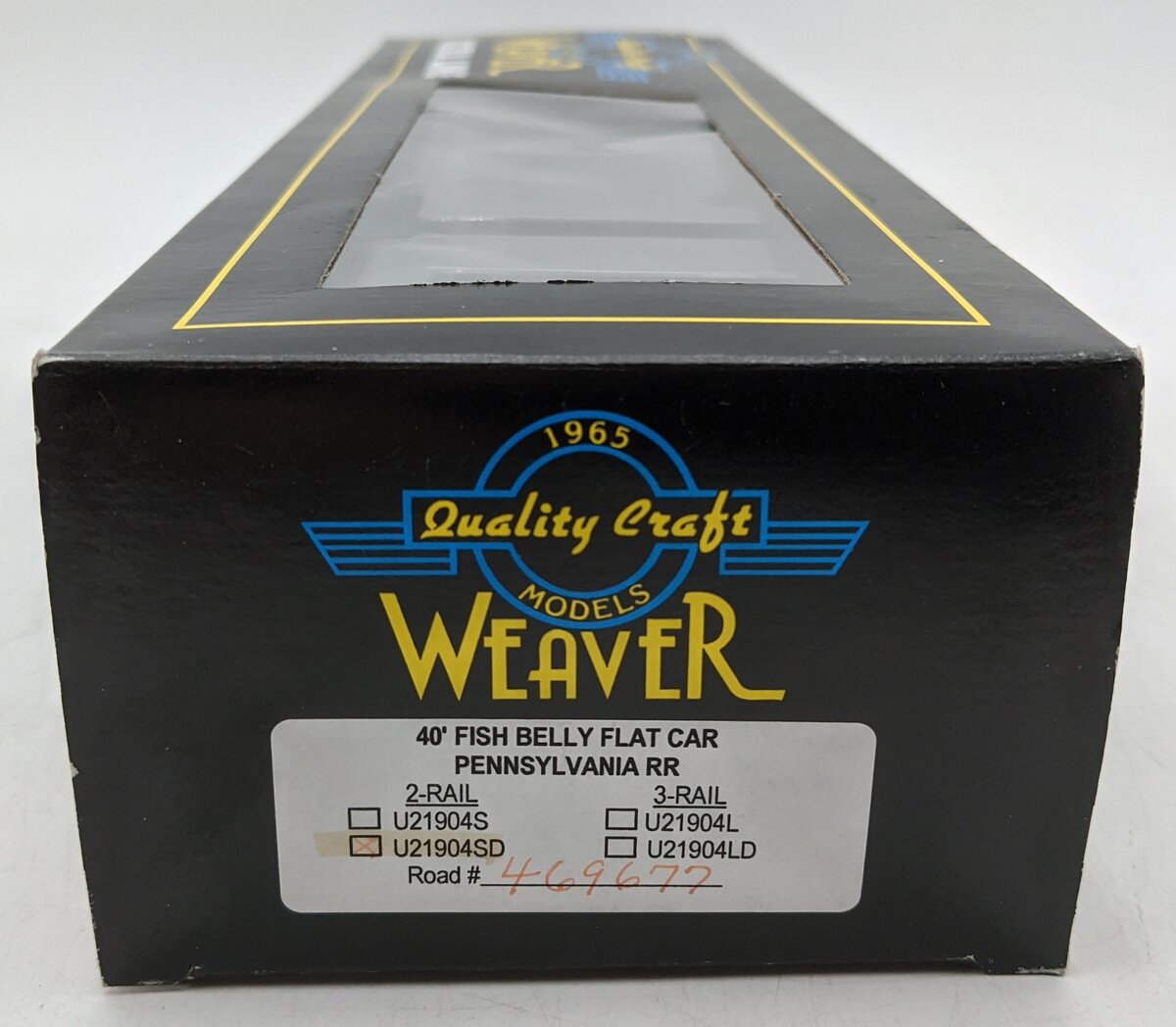 Weaver U21904SD O Pennsylvania Railroad 40' Fish Belly Flatcar #469677 (2-Rail) NIB