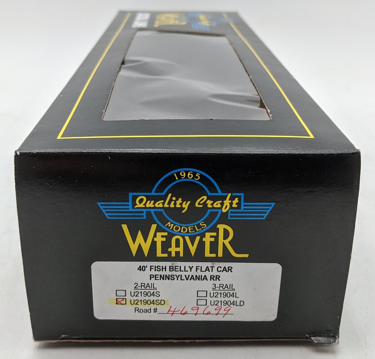 Weaver U21904SD O Pennsylvania Railroad 40' Fish Belly Flatcar #469699 (2-Rail) NIB