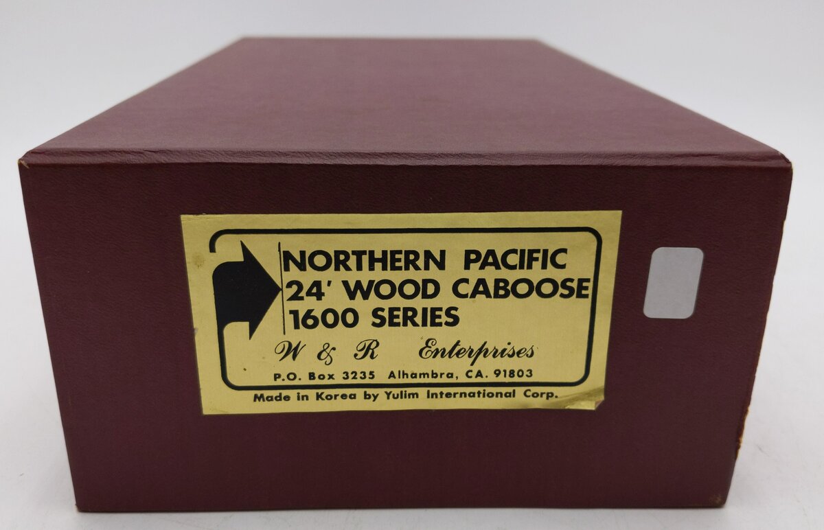 W&R Enterprises 1600 O 2-Rail BRASS Northern Pacific 24' Wood Caboose -Unpainted EX/Box