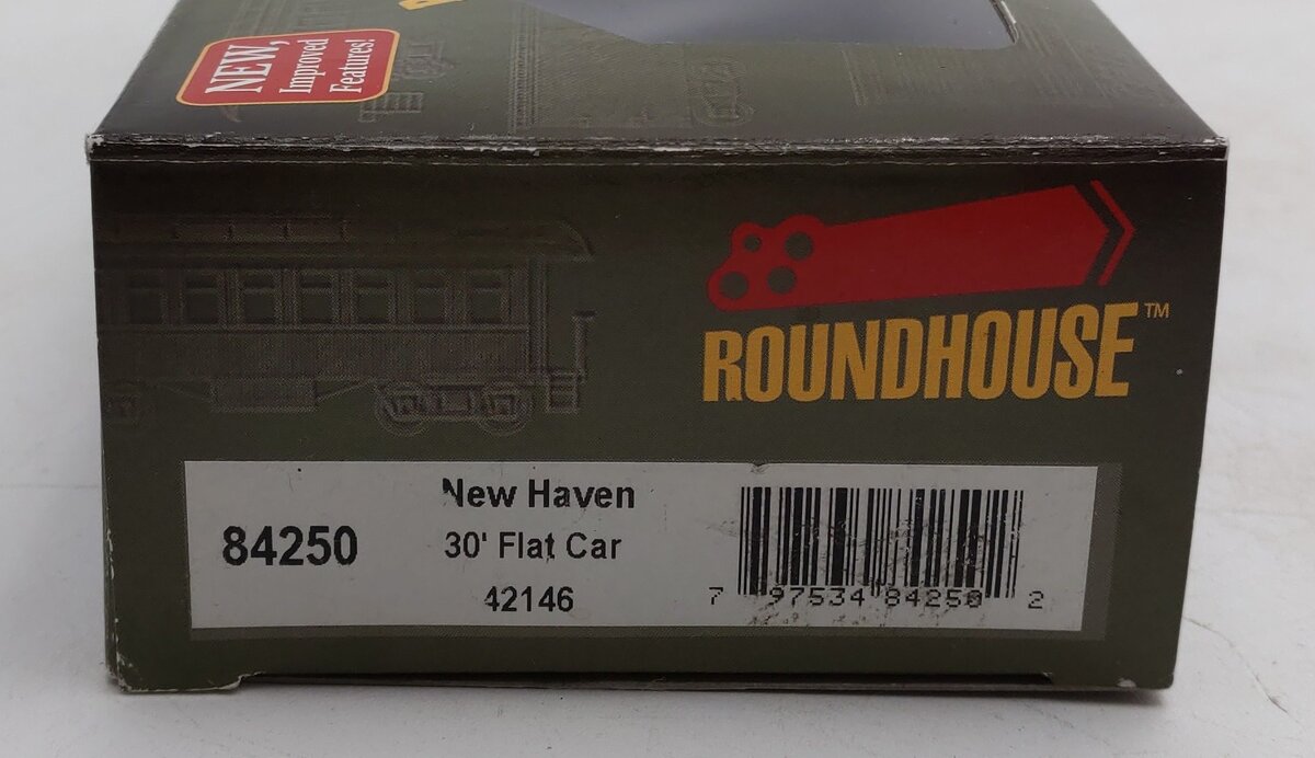 Roundhouse 84250 HO New Haven 30' Flat Car #42146 EX/Box
