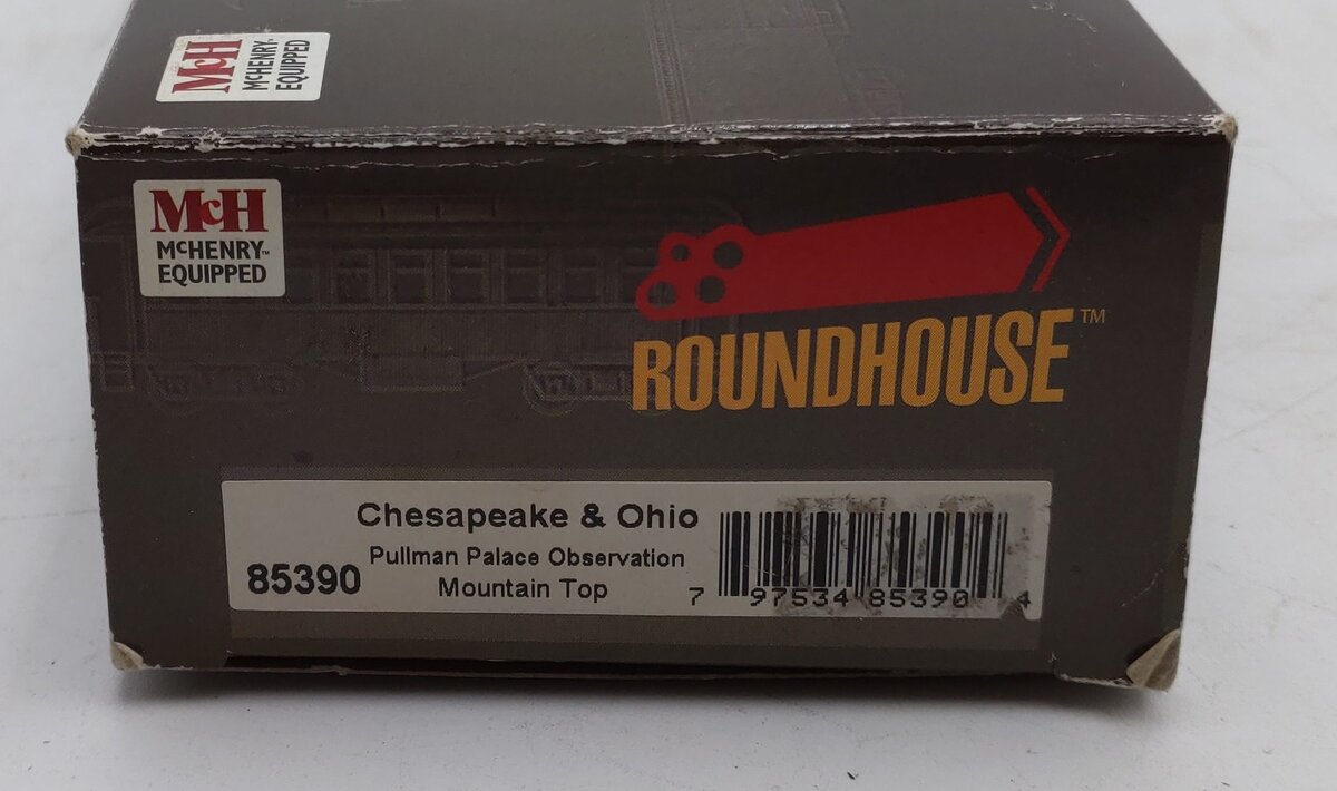 Roundhouse 85390 HO C&O RTR 85' Pullman Palace Observation Car