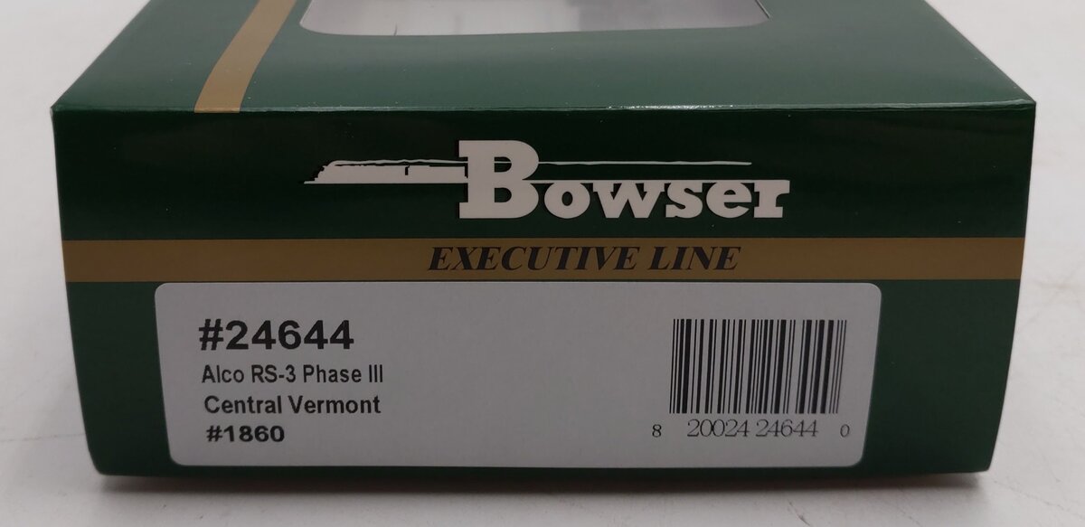 Bowser 24644 HO Scale CV Alco RS-3 Phase 3 Diesel Locomotive #1860 EX/Box