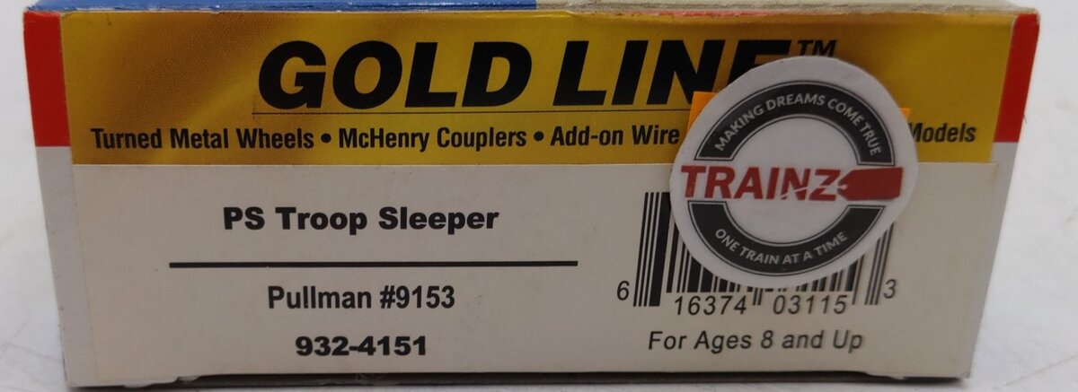 Walthers 932-4151 HO Scale Pullman PS Troop Sleeper Car LN/Box