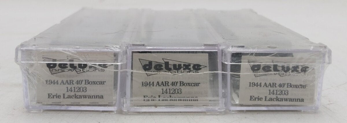 Deluxe Innovations 141203 N Scale Erie Lackawanna 40' AAR Boxcar 3-Pack MT/Box
