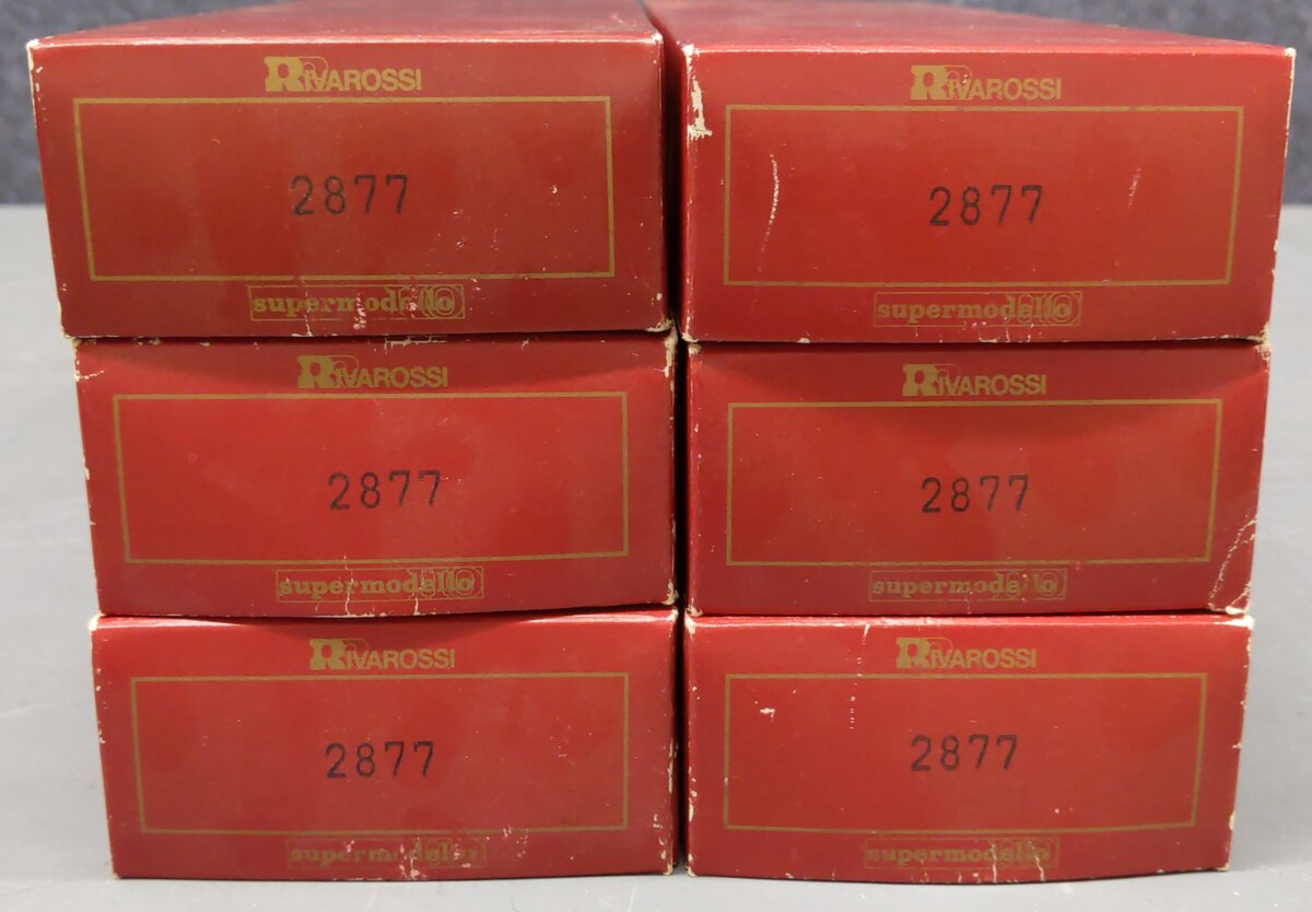 Rivarossi 2877 HO Scale Undecorated Coach Passenger Car w/ Transparent Roof (6) EX/Box