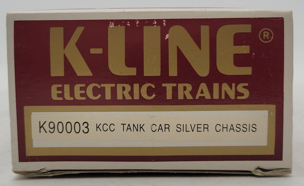K-Line K-90003 O Gauge KCC Tank Car w/ Silver Chassis EX/Box