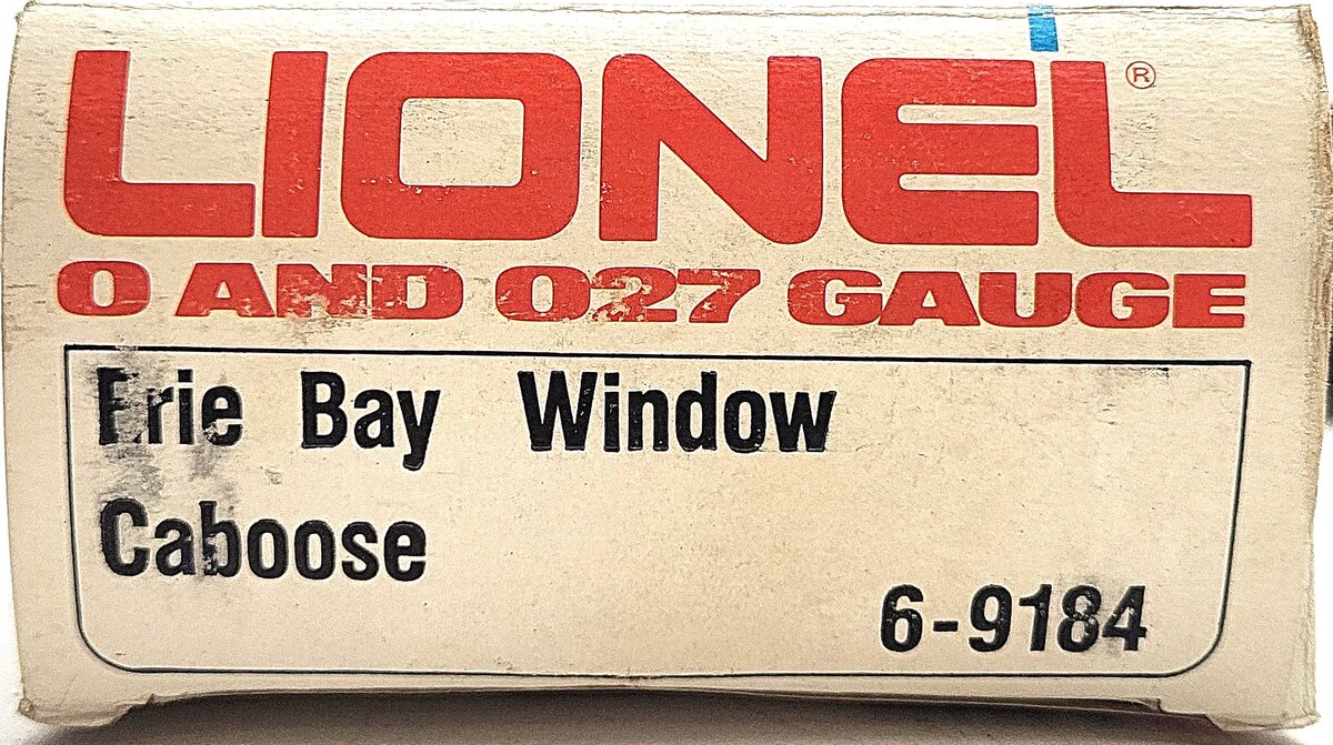 Lionel 6-9184 O Gauge Erie Bay Window Illuminated Caboose #9184 VG/Box