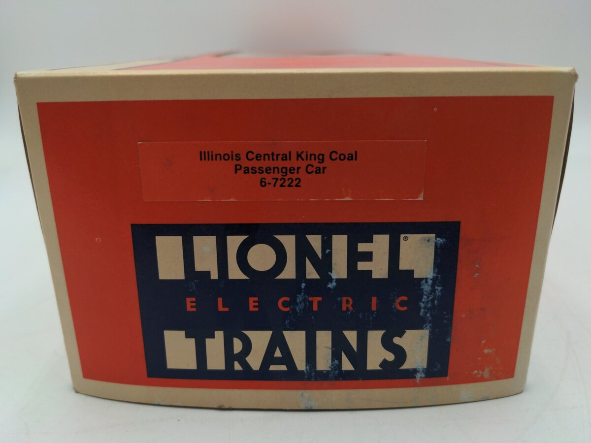 Lionel 6-7222 O Gauge Illinois Central "King Coal" Passenger Car EX/Box