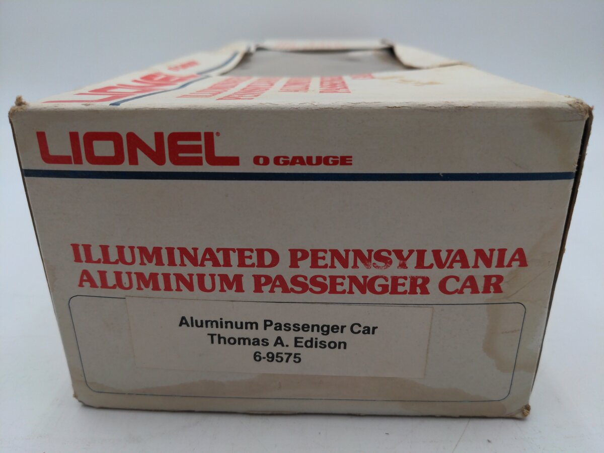 Lionel 6-9575 O Gauge Pennsylvania "Thomas A. Edison" Aluminum Passenger Car EX/Box