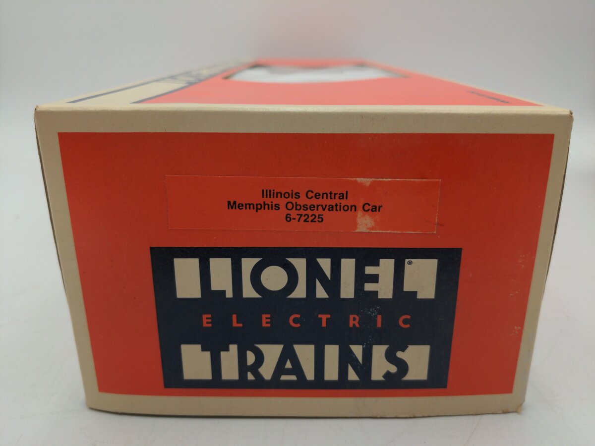 Lionel 6-7225 O Gauge Illinois Central "Memphis" Observation Car #7225 EX/Box