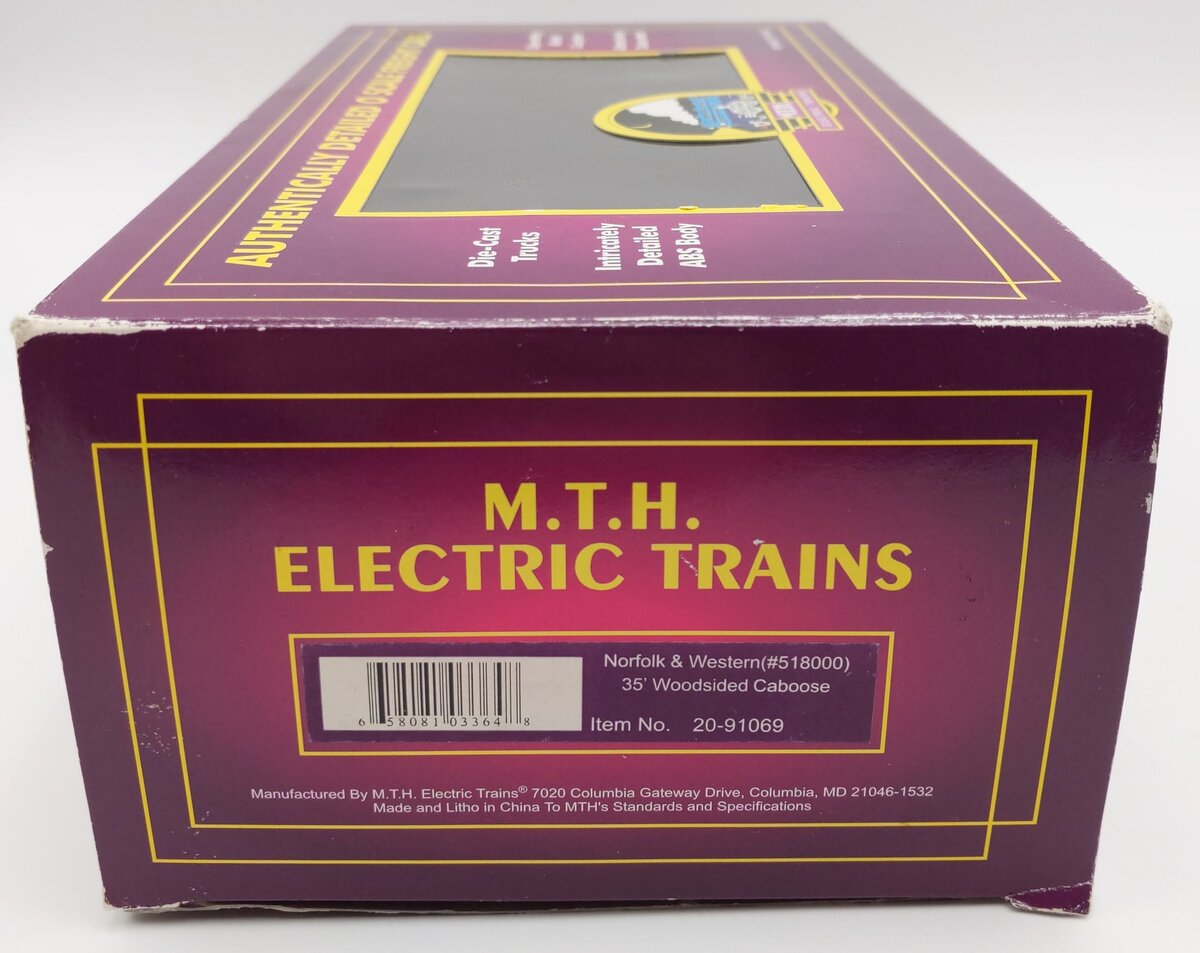 MTH 20-91069 O Scale N&W Woodsided Caboose #518000 LN/Box