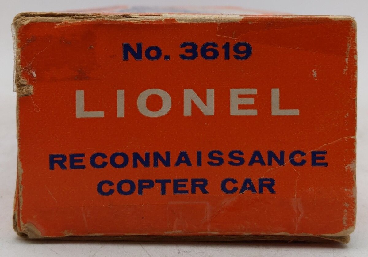 Lionel 3619 Vintage O Operating Helicopter Reconnaissance Car VG/Box