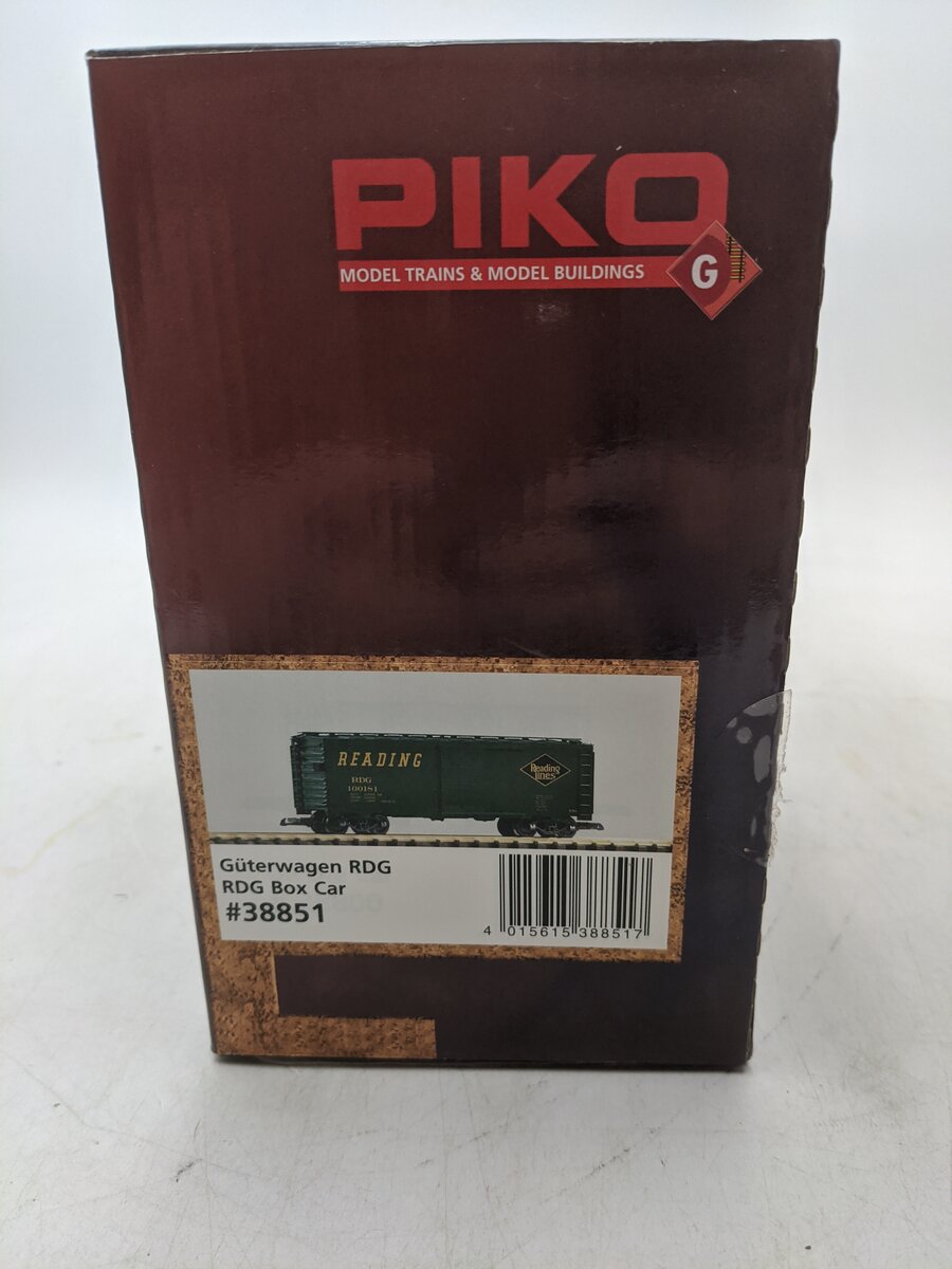 Piko 38851 G Scale Reading Steel Boxcar #100181 EX/Box