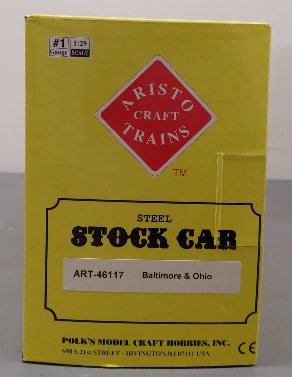 Aristo-Craft 46117 G Scale Baltimore & Ohio Stock Car VG/Box