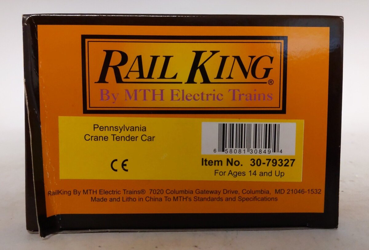 MTH 30-79327 O Pennsylvania Crane Tender Car #491236 LN/Box