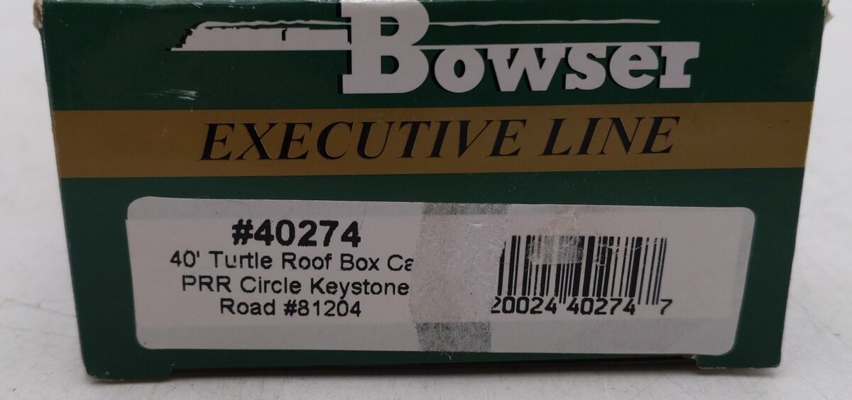 Bowser 40274 HO Pennsylvania 40' Turtle Roof Double Door Box Car #81204 LN/Box